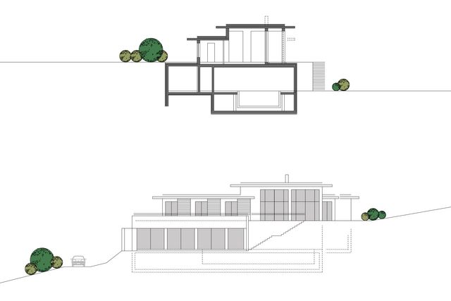 Villa Brixen Österreich Ansicht Schnitt