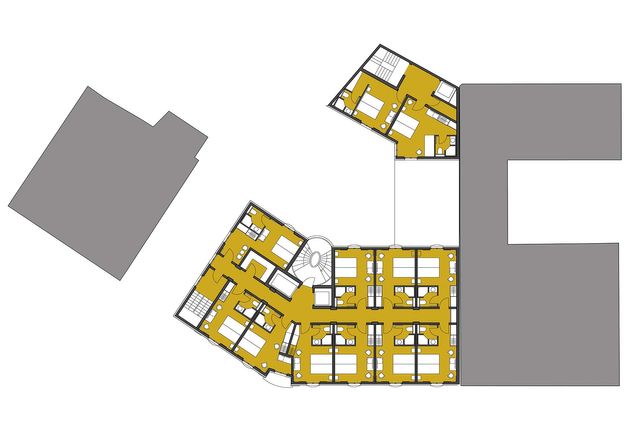 Augusten Hotel - Grundriss Obergeschoss