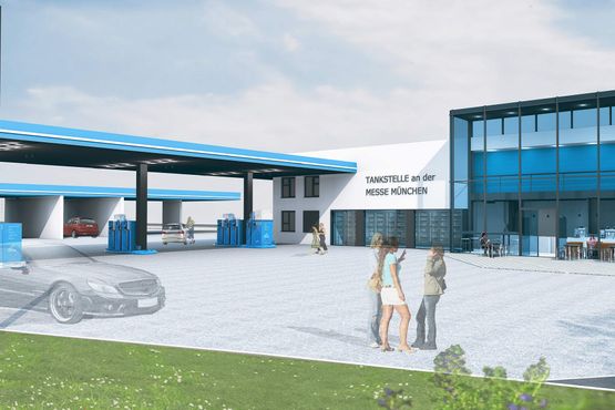Tankstelle an der Messe - Visualisierung