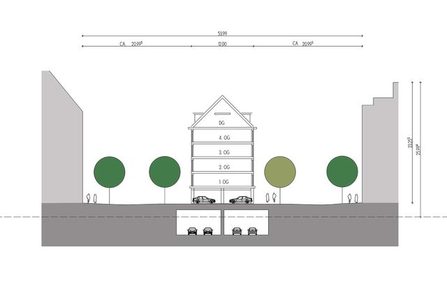 Landshuter Allee - Stadtentwicklung Schnitt 02